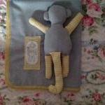 Baby Personalised Monkey Teddy. Handmade Gift For..