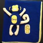 Baby Personalised Monkey Teddy. Handmade Gift For..