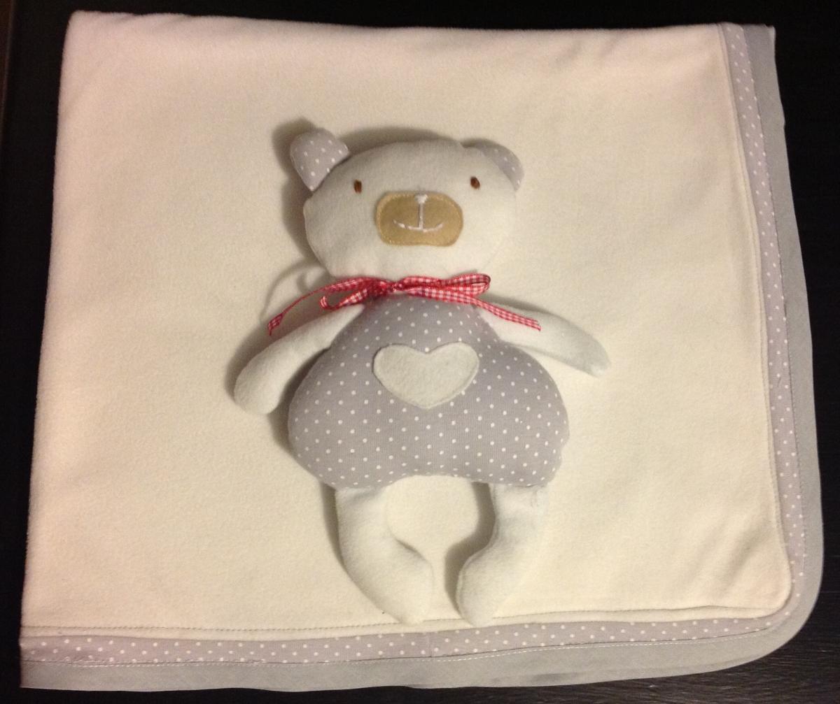 Baby Blanket And Personalised Teddy. Handmade Gifts For Babies, Baby Shower, Christenings, Christmas